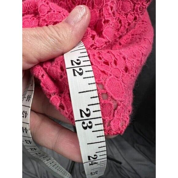 GAP Womens Pink Lace Overlay Tank Top Size M - Picture 2 of 5